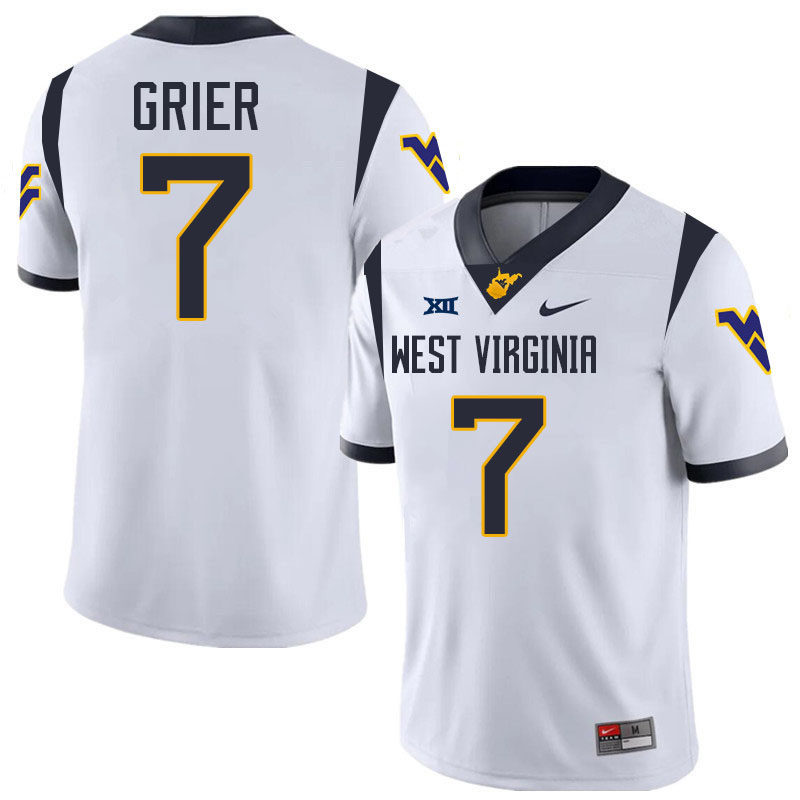 Will Grier WVU Jersey,West Virginia Mountaineers #7 Will Grier Jersey Youth College-White